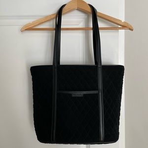 Vera Bradley Small Vera Tote Bag Quilted Black